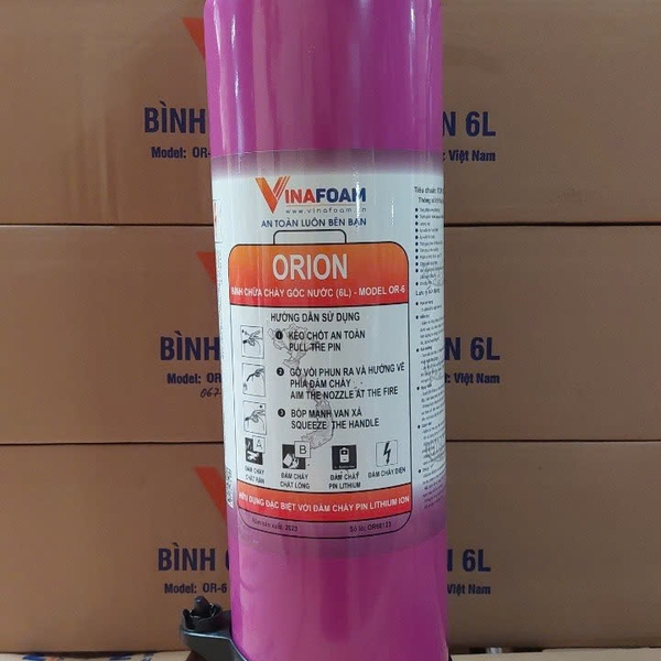 Bình Chữa Cháy Pin Xe Điện Lithium ORION 6 Lít Vinafoam