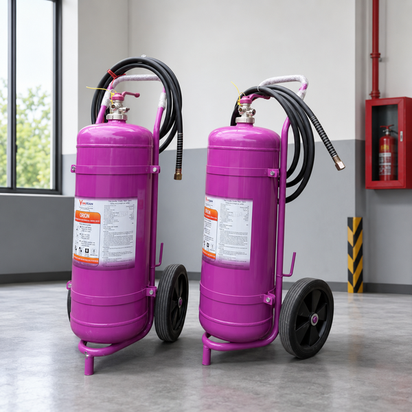Bình Chữa Cháy Xe Đẩy Pin Xe Điện Lithium ORION 25 Lít Vinafoam