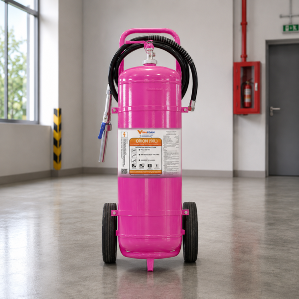 Bình Chữa Cháy Xe Đẩy Pin Xe Điện Lithium ORION 50 Lít Vinafoam