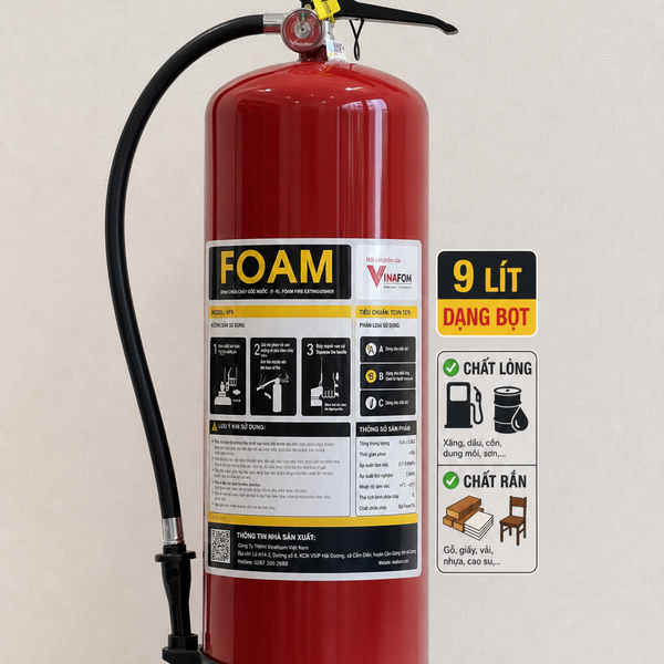 Bình Chữa Cháy Gốc Nước Bọt Foam 9 Lít Vinafoam