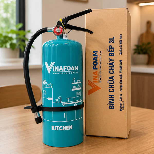 Bình Chữa Cháy Gốc Nước Bọt Foam 3 Lít Dành Cho Bếp Vinafoam