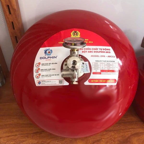 Bình Cầu Chữa Cháy Bột ABC 6Kg Dolphin