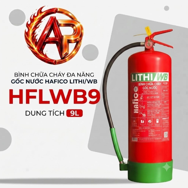 Bình Chữa Cháy Gốc Nước 9Lít Hafico LITHI/WB HFLWB9