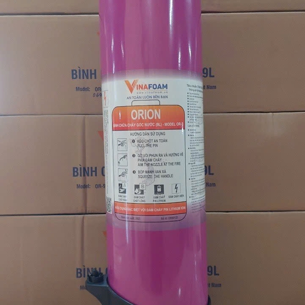Bình Chữa Cháy Pin Xe Điện Lithium ORION 9 Lít Vinafoam