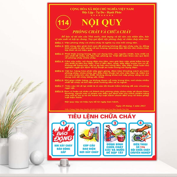 Nội Quy Tiêu Lệnh Mica 2 Trong 1 (KT 30x50)