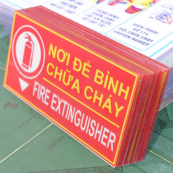 Bảng Nơi Để Bình Chữa Cháy