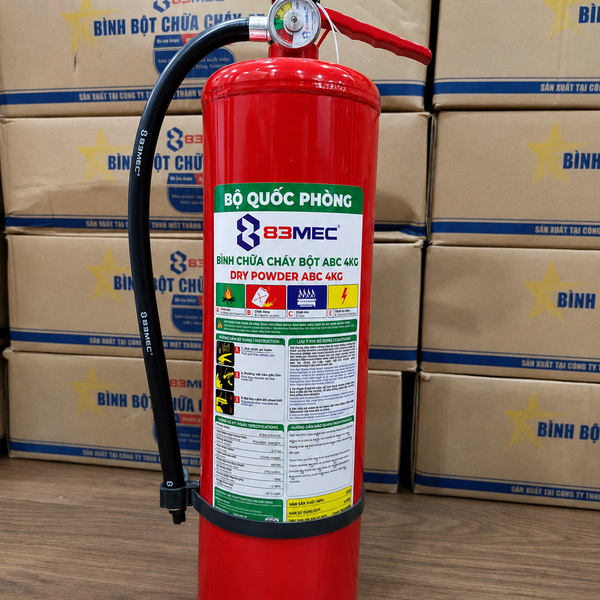 Bình Chữa Cháy Bột 4Kg MFZL4 Có Kiểm Định 83MEC BQP