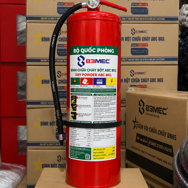 Bình Chữa Cháy Bột 8Kg MFZL8 Có Kiểm Định 83MEC BQP