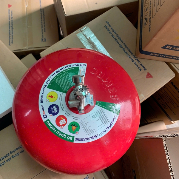 Bình Cầu Chữa Cháy Tự Động 6Kg Có Kiểm Định 83MEC BQP
