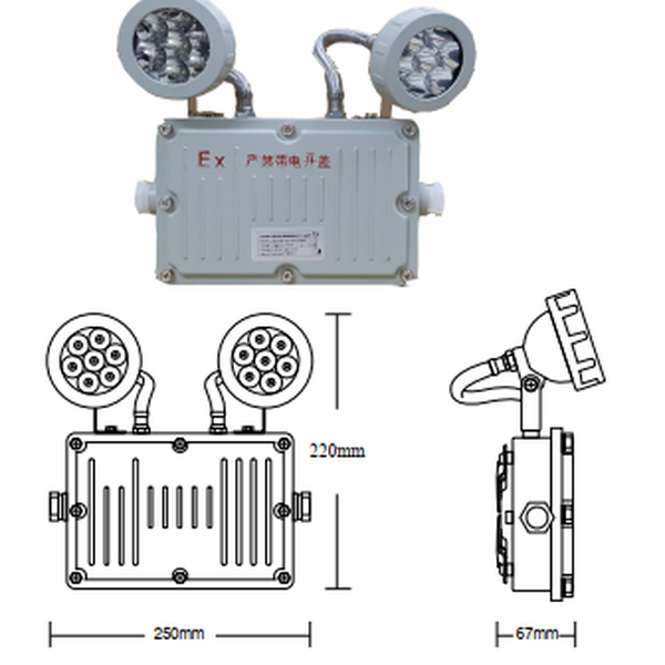 Đèn Chiếu Sáng Sự Cố Chống Nổ Lilang LL-SCCN120P