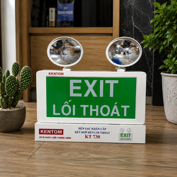 Đèn Chiếu Sáng Sự Cố Kết Hợp Exit KT-730 Kentom