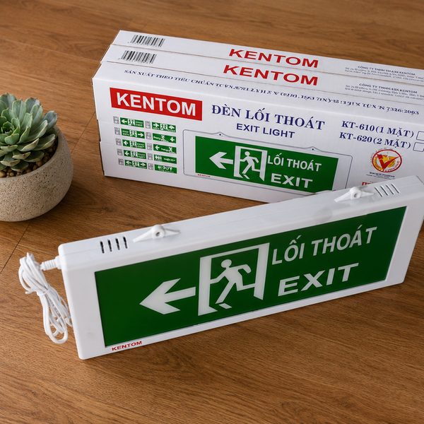 Đèn Exit Lối Thoát 1 Mặt KT-610 Kentom