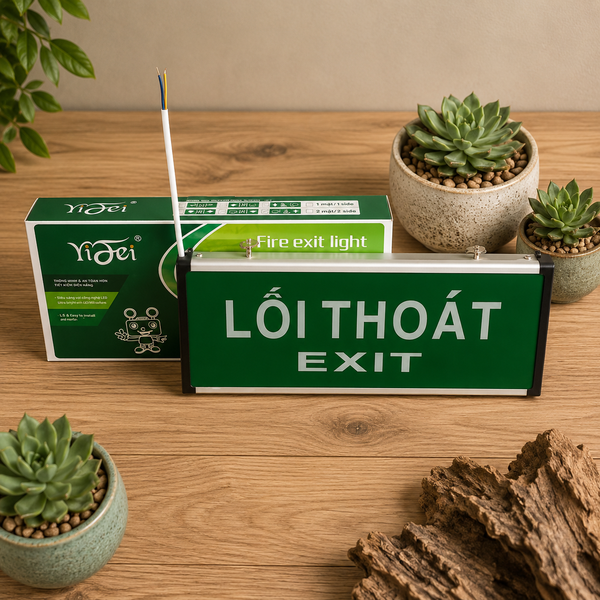 Đèn Exit Thoát Hiểm 2 Mặt Không Hướng YIFEI