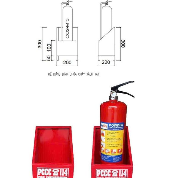 Kệ Đựng 1 Bình Chữa Cháy