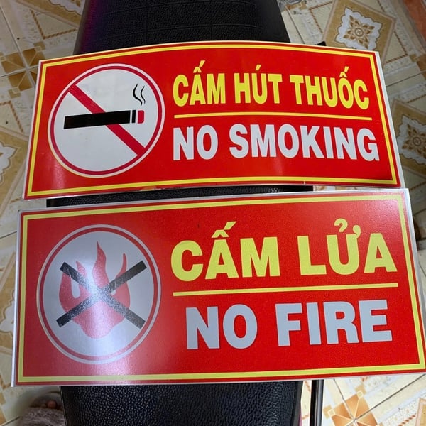 Cấm Lửa Cấm Thuốc Bằng Tôn