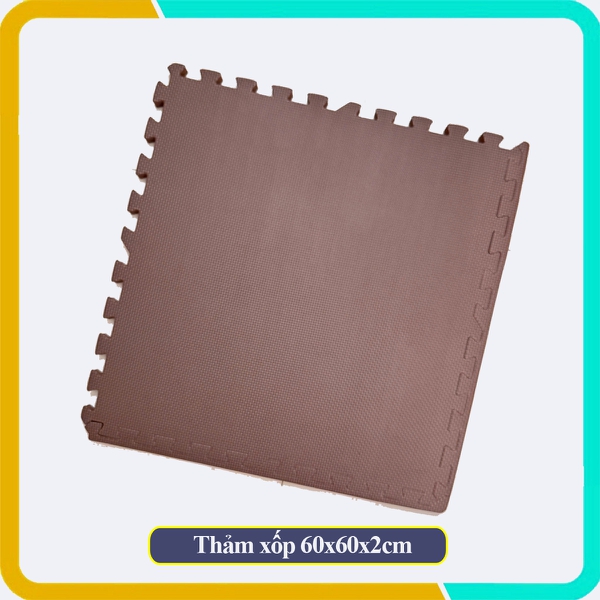 Tấm thảm EVA vân chữ thập, kích thước 60x60x2cm, hàng Việt Nam, Đảm bảo an toàn khi sử dụng