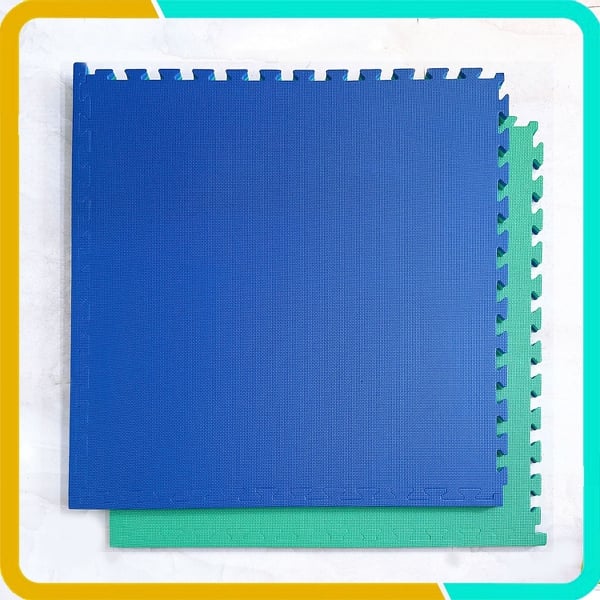 Thảm Xốp Tập Võ 1mx1mx26mm, Hai Mặt Hai Màu, Vân Chữ T Chống Trơn Trượt Tốt, Giá Tốt Nhất Thị Trường