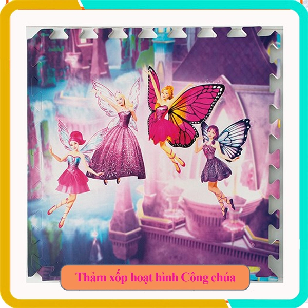 Thảm Chơi Cho Bé Hình Công Chúa - Bộ 4 Tấm 60x60x1cm