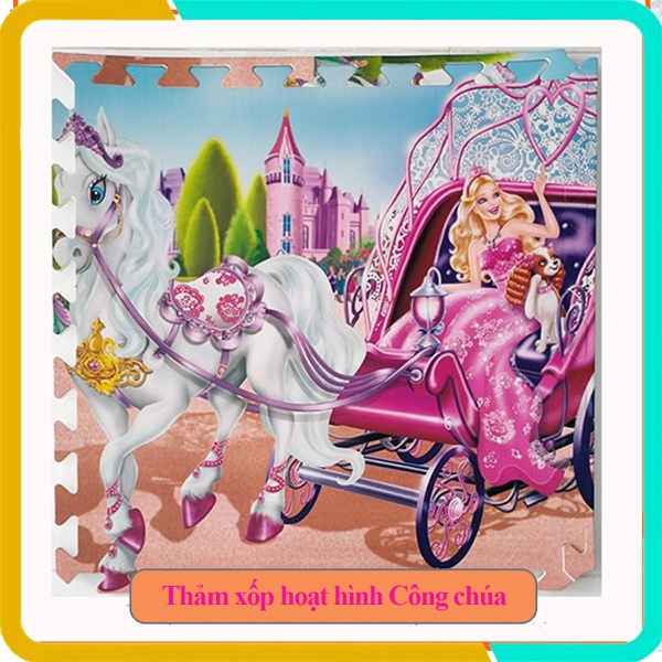 Thảm Chơi Cho Bé Hình Công Chúa - Bộ 4 Tấm 60x60x1cm