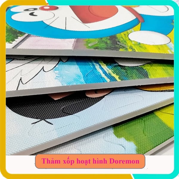 Thảm Chơi Cho Bé Hình Doremon - Bộ 4 Tấm 60x60x1cm