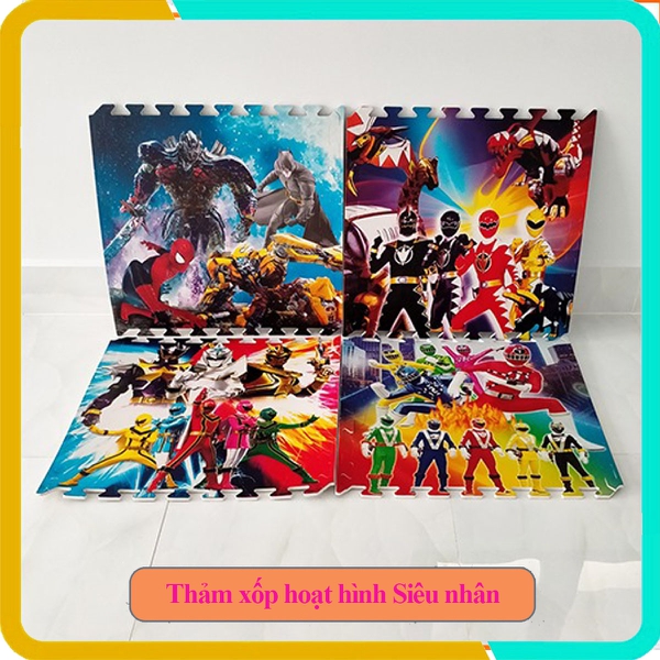 Thảm Chơi Cho Bé Hình Siêu Nhân - Bộ 4 Tấm  (60x60x1cm)