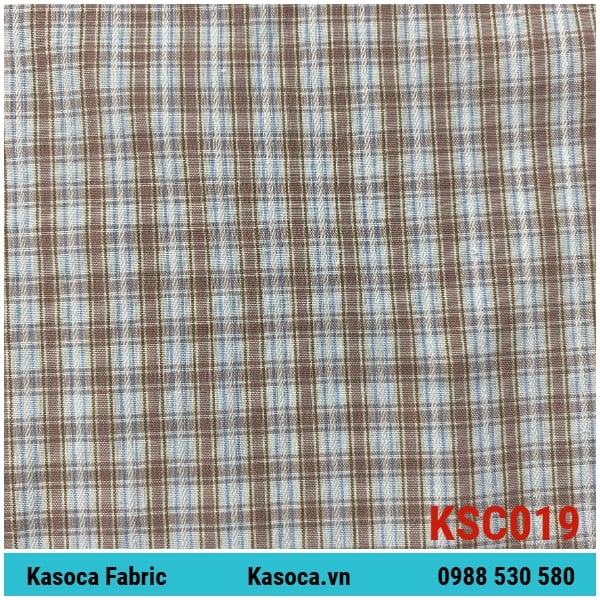 Vải Kate Sọc Kẻ Màu Lợt KSC019 – Sọc Gọn, Phù Hợp May Đồng Phục