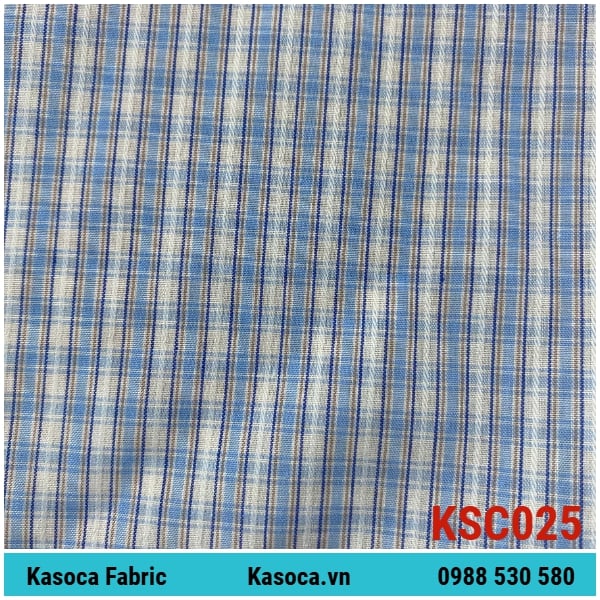 Vải Kate Sọc Kẻ Màu Lợt KSC025 – Sọc Gọn, Phù Hợp May Đồng Phục
