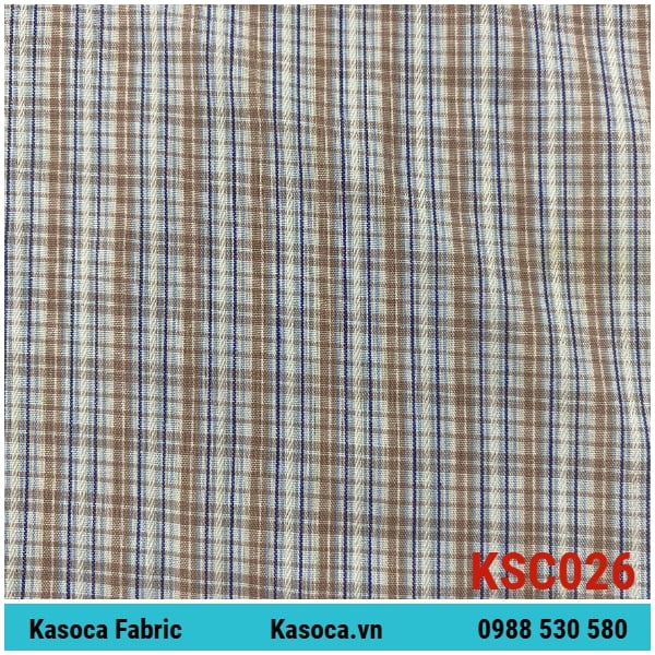 Vải Kate Sọc Kẻ Màu Lợt KSC026 – Màu Lợt Sạch Mắt, Dễ May Đồ Bộ