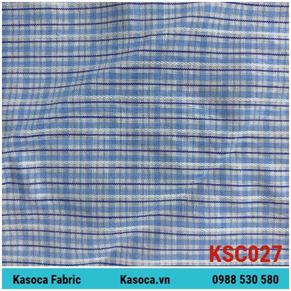 Vải Kate Sọc Kẻ Màu Lợt KSC027 – Chất Kate Dễ Chăm Sóc, Hợp Hàng Sỉ