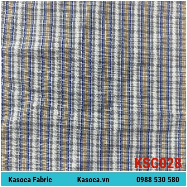 Vải Kate Sọc Kẻ Màu Lợt KSC028 – Sọc Nhẹ Dễ Phối, Phù Hợp Pijama Nam