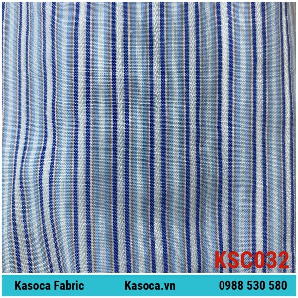 Vải Kate Sọc Kẻ Màu Lợt KSC032 – Màu Lợt Sạch Mắt, Dễ May Đồ Bộ