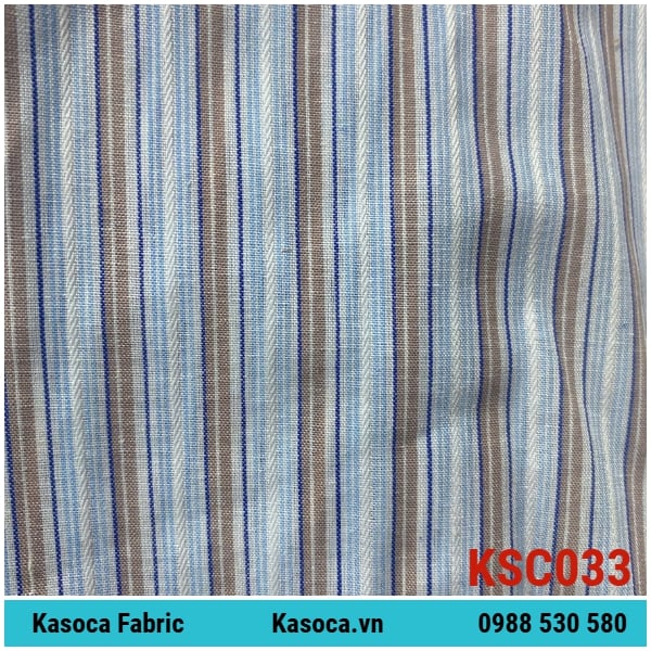 Vải Kate Sọc Kẻ Màu Lợt KSC033 – Chất Kate Dễ Chăm Sóc, Hợp Hàng Sỉ