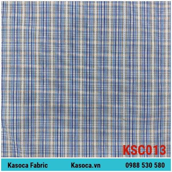 Vải Kate Sọc Caro Đà Nẵng Màu Lợt Ms KSC017