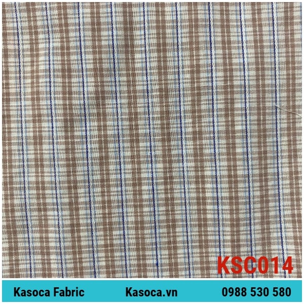 Vải Kate Sọc Caro Đà Nẵng Màu Lợt Ms KSC017