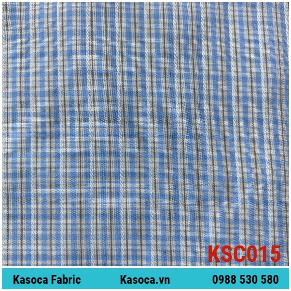 Vải Kate Sọc Caro Đà Nẵng Màu Lợt Ms KSC017