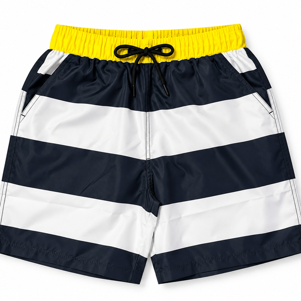  Quần Short Nam Microfiber Cao Cấp - Sọc Ngang
