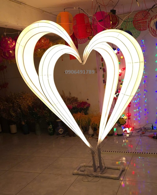Backdrop trái tim vòm led Backdrop trái tim vòm led