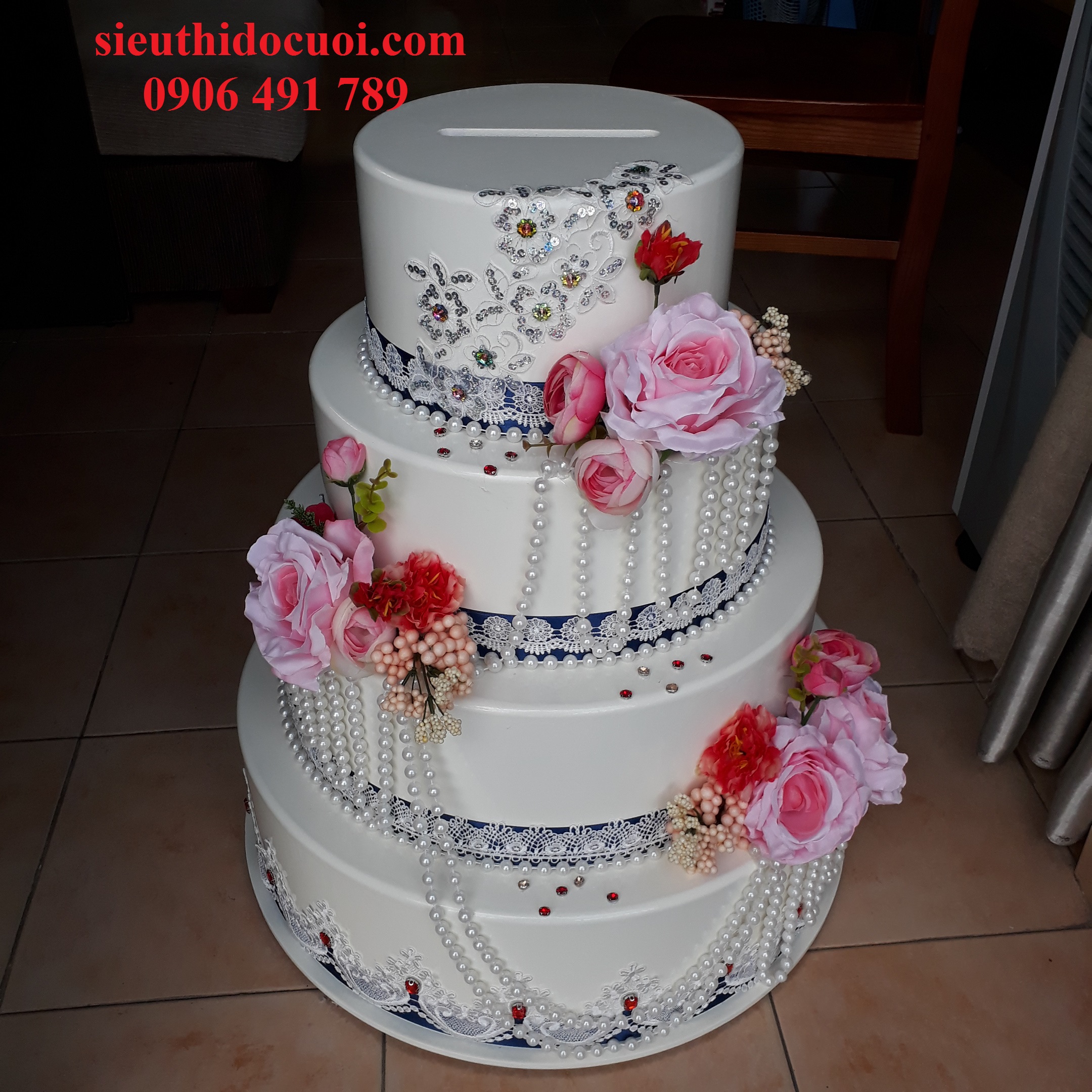 Thùng tiền cưới bánh kem Thùng tiền cưới bánh kem