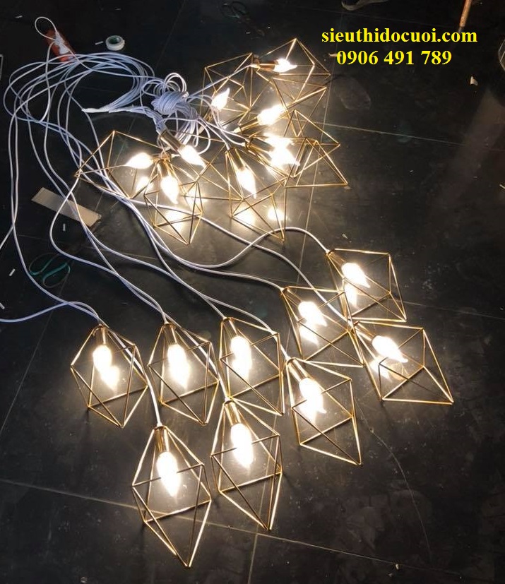 Bộ dây chóp thoi đèn led trang trí Bộ dây chóp thoi đèn led trang trí