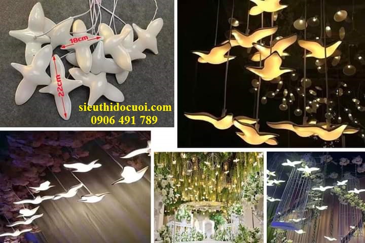 Bộ thả chim đèn led trang trí Bộ thả chim đèn led trang trí