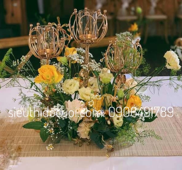 Chân nến trang trí tiệc cưới Chân nến trang trí tiệc cưới