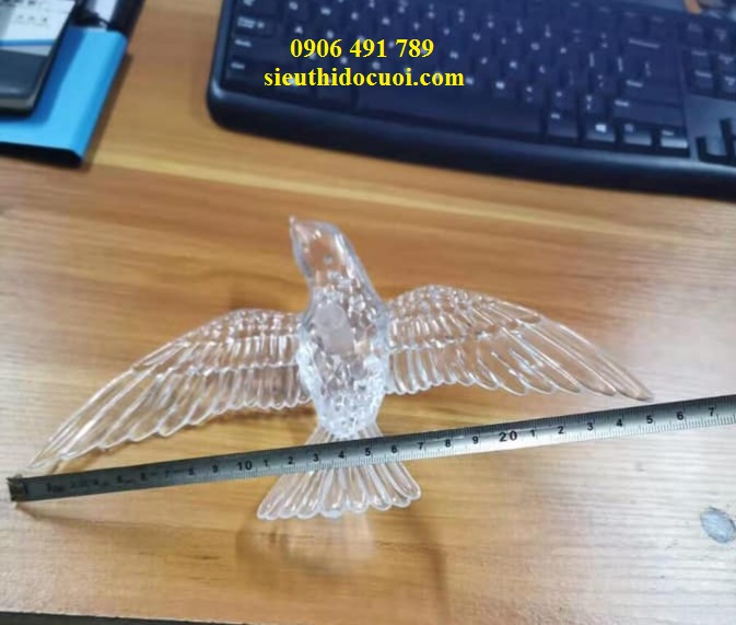 Chim pha lê trong suốt trang trí Chim pha lê trong suốt trang trí
