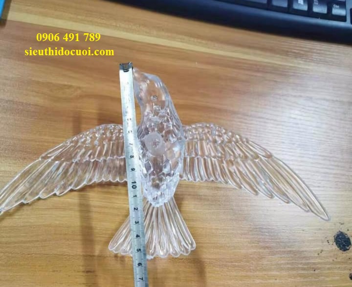 Chim pha lê trong suốt trang trí Chim pha lê trong suốt trang trí