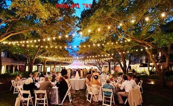 Dây đui đèn E27 dài 10m 20 bóng chống nước trang trí ngoài trời Dây đui đèn E27 dài 10m 20 bóng chống nước trang trí ngoài trời