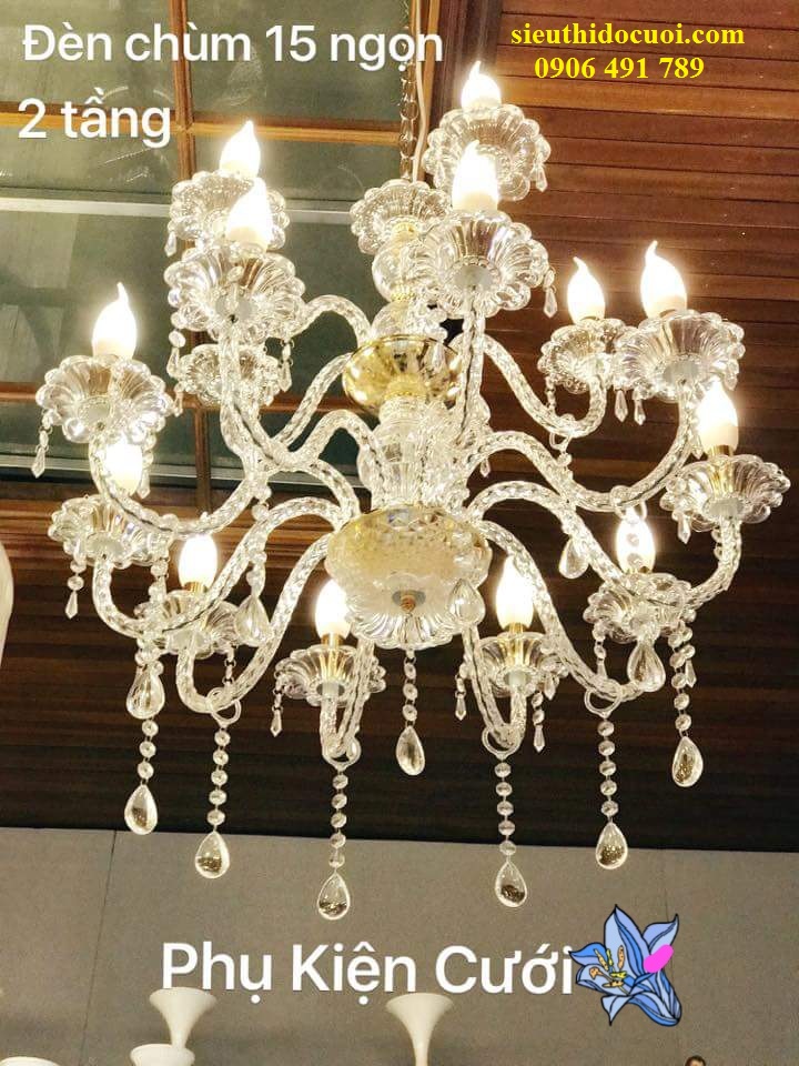 Đèn chùm nến 15 nhánh Đèn chùm nến 15 nhánh
