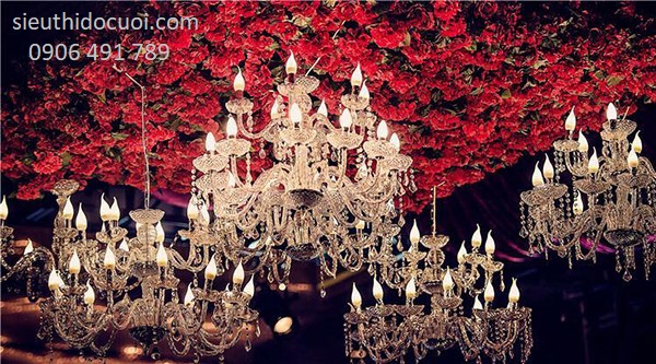 Đèn chùm nhựa trang trí đám cưới Đèn chùm nhựa trang trí đám cưới