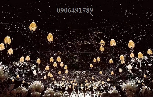 Đèn đám cưới thả hoa mộc lan Đèn đám cưới thả hoa mộc lan