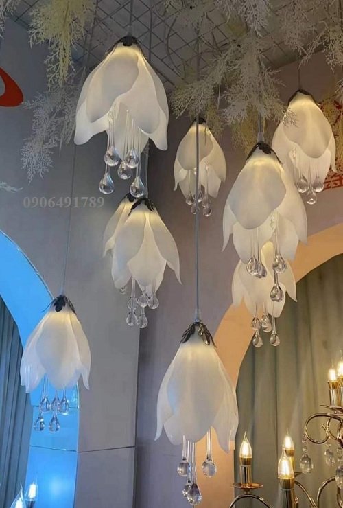 Đèn đám cưới thả hoa mộc lan Đèn đám cưới thả hoa mộc lan