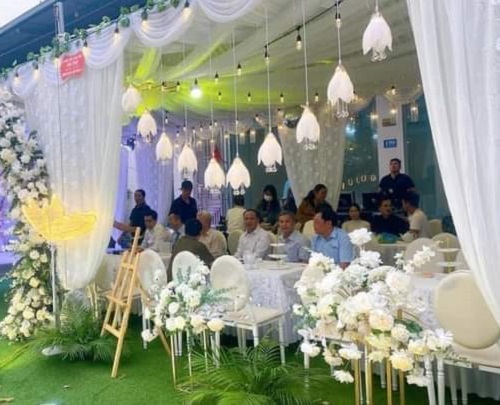 Đèn đám cưới thả hoa mộc lan Đèn đám cưới thả hoa mộc lan