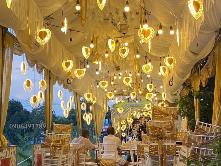 Đèn led đám cưới thả trái tim Đèn led đám cưới thả trái tim